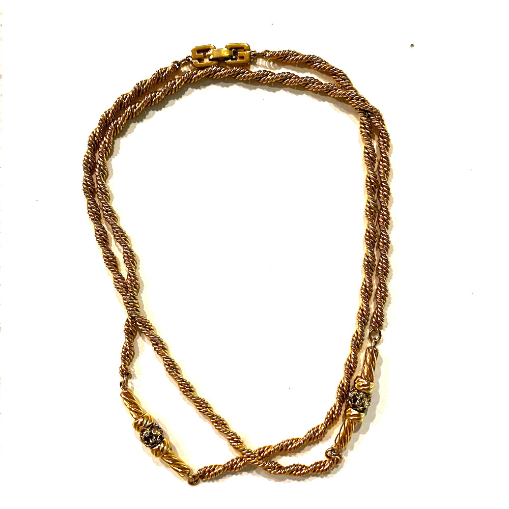 Givenchy Gold-tone Twisted Rope Necklace - Long